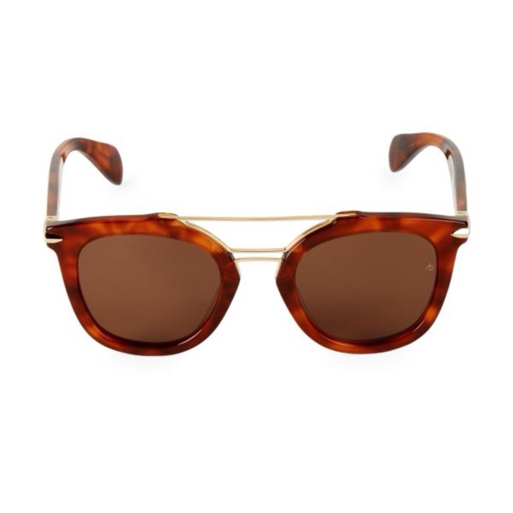 Rag & Bone 50MM RNB1005/S Square Sunglasses in Brown tortoise OS